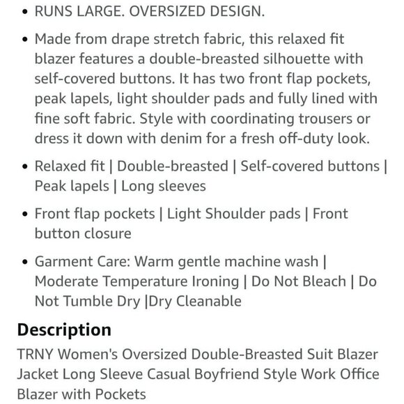 TRNY Oversized Relaxed Fit Mini Multi Colored Houndstooth Blazer Size M - Picture 12 of 13